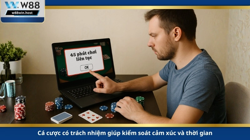 Cá cược có trách nhiệm giúp kiểm soát cảm xúc và thời gian.