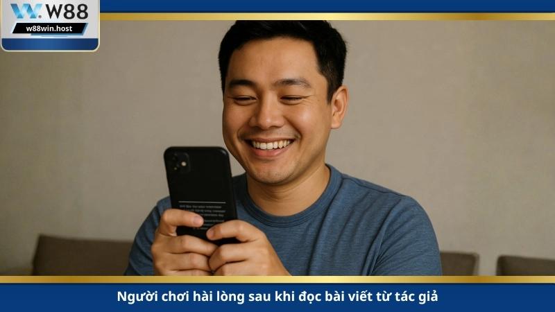 Người chơi hài lòng sau khi đọc bài viết từ tác giả